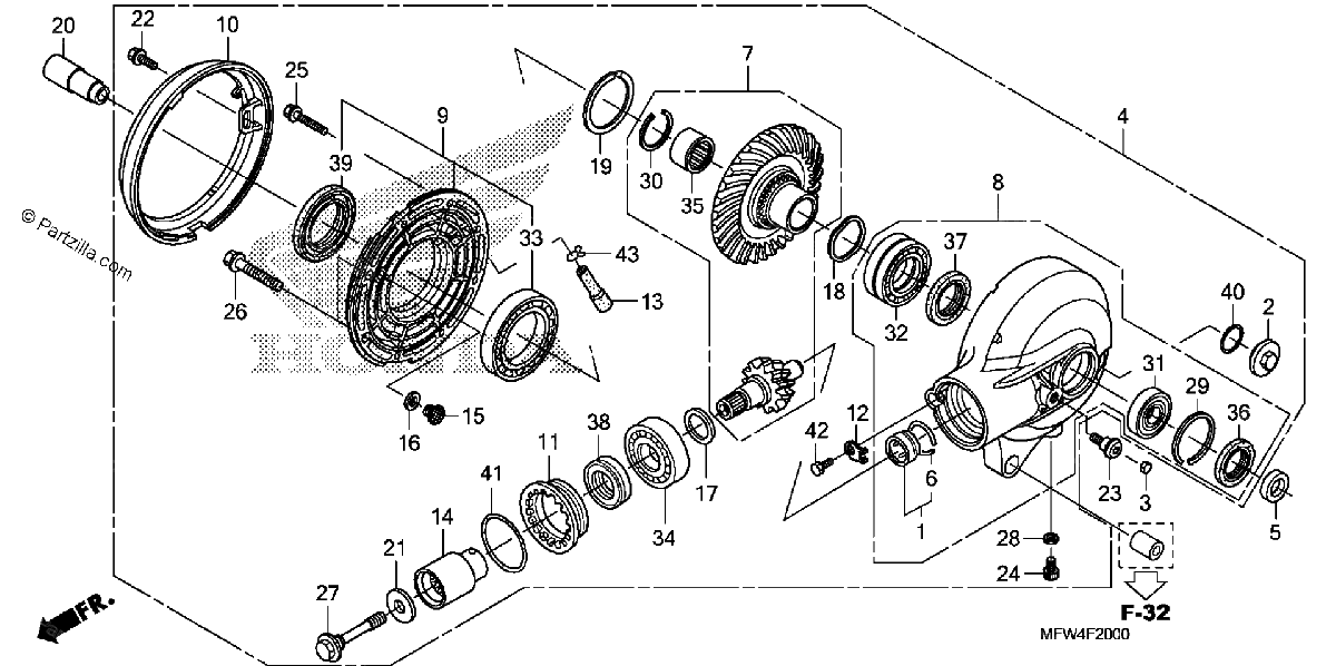 Diagrama de FINAL DRIVEN GEAR