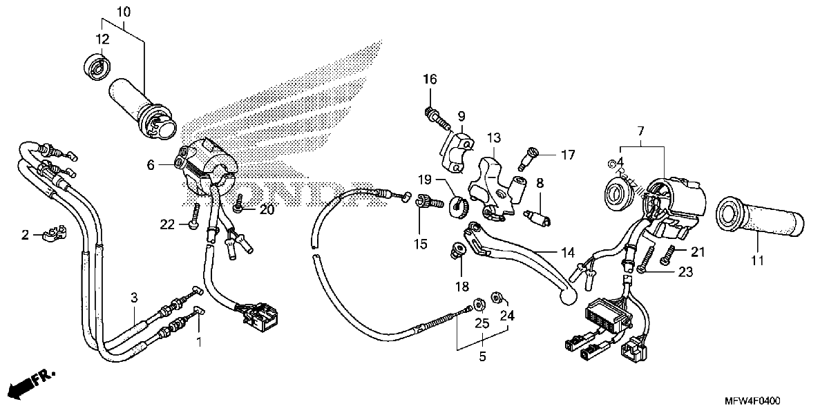 Diagrama de HANDLE LEVER SWITCH CABLE