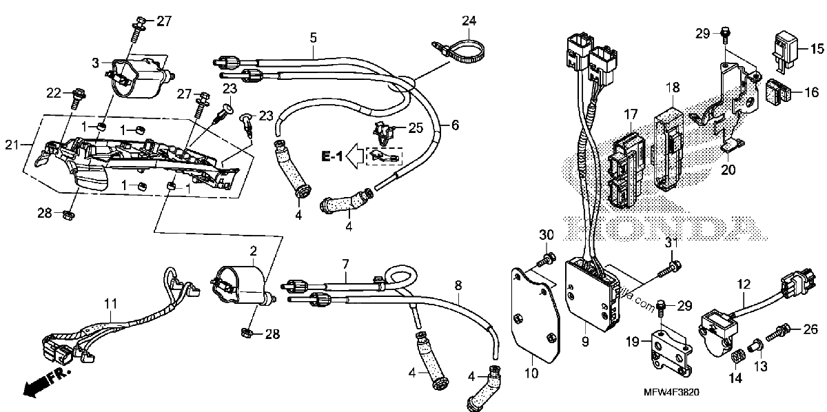 Diagrama de IGNITION COIL ECU