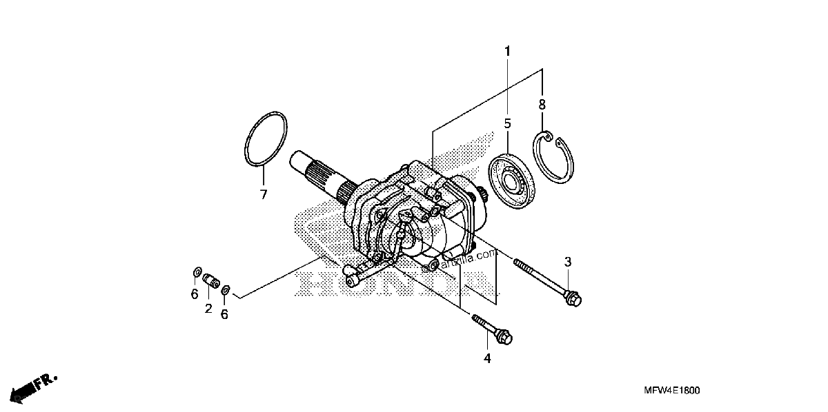 Diagrama de SIDE GEAR CASE