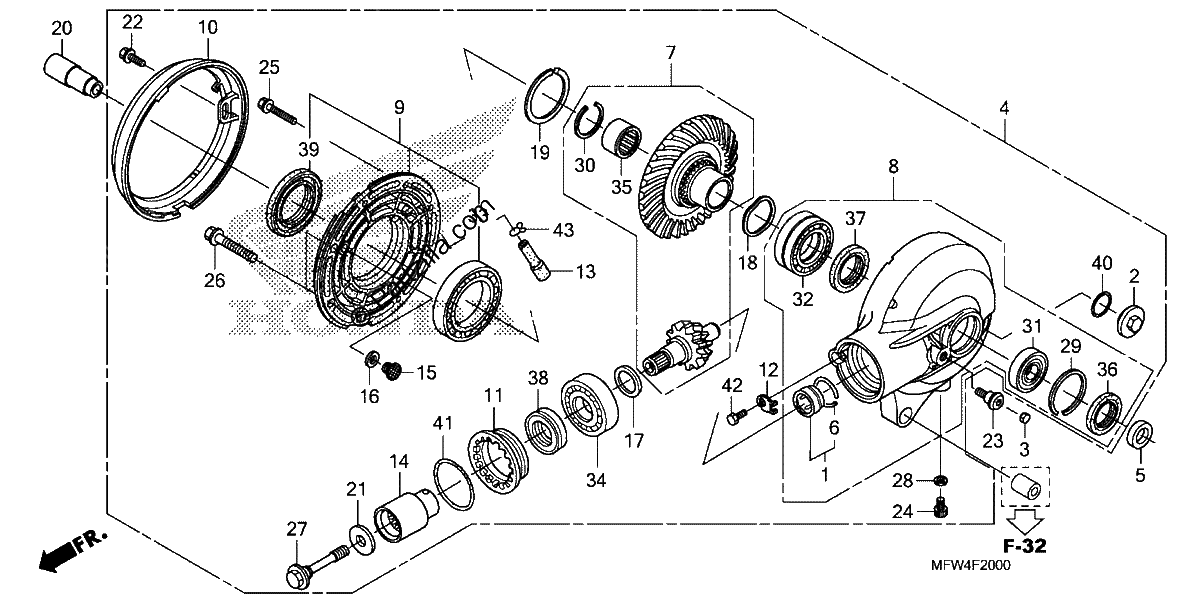 Diagrama de FINAL DRIVEN GEAR