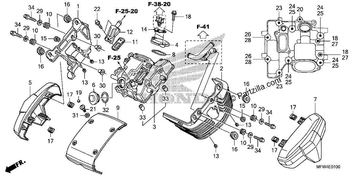Diagrama de FRONT CYLINDER HEAD COVER