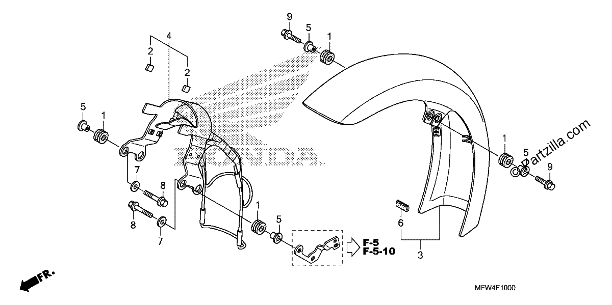Diagrama de FRONT FENDER