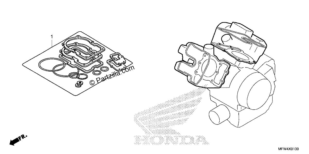Diagrama de GASKET KIT A