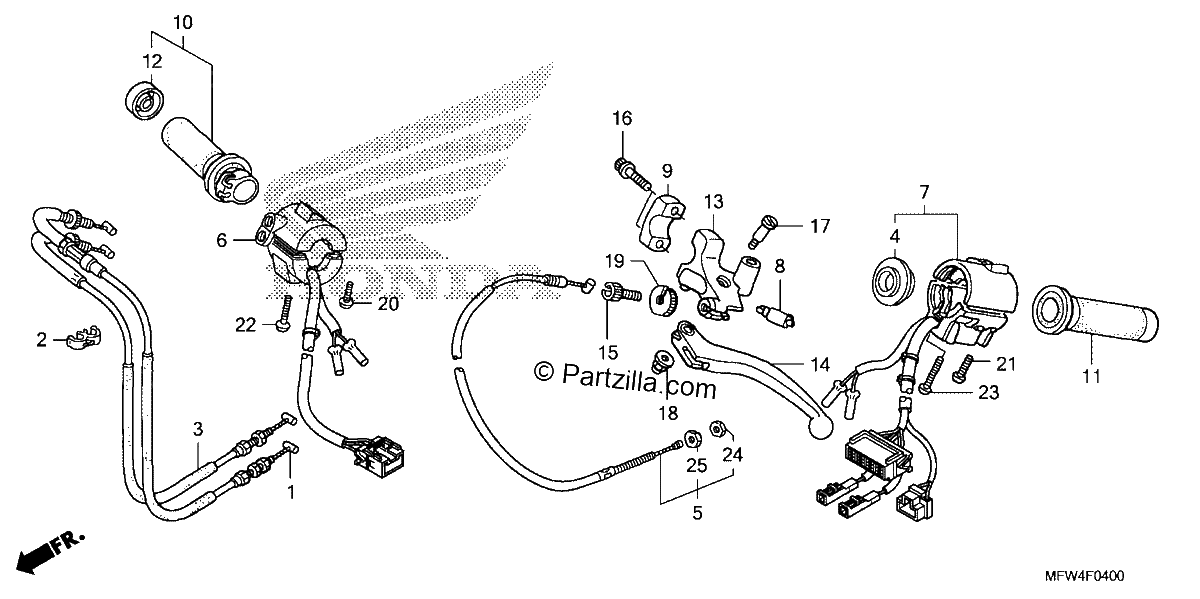 Diagrama de HANDLE LEVER SWITCH CABLE