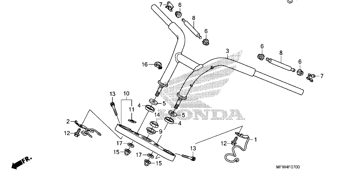 Diagrama de HANDLEBAR TOP BRIDGE