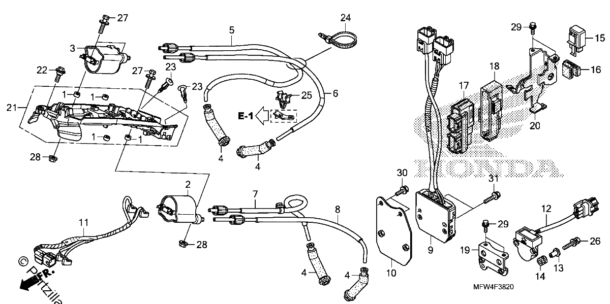 Diagrama de IGNITION COIL ECU