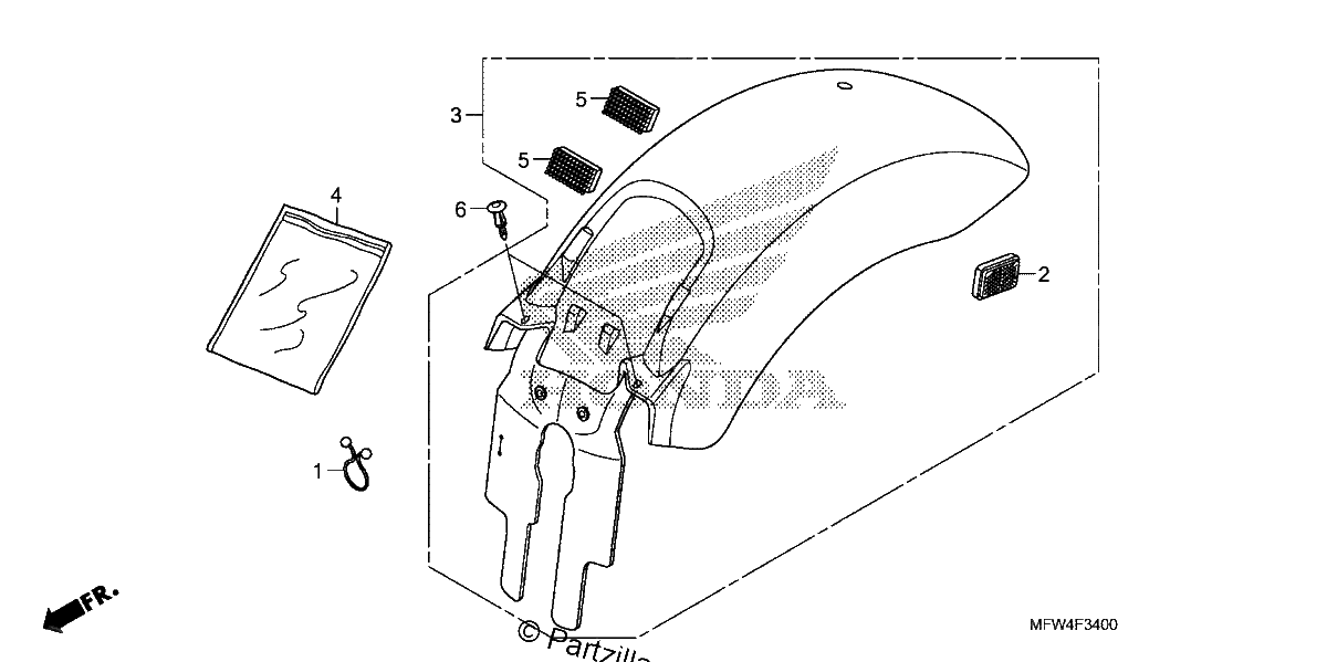 Diagrama de REAR FENDER