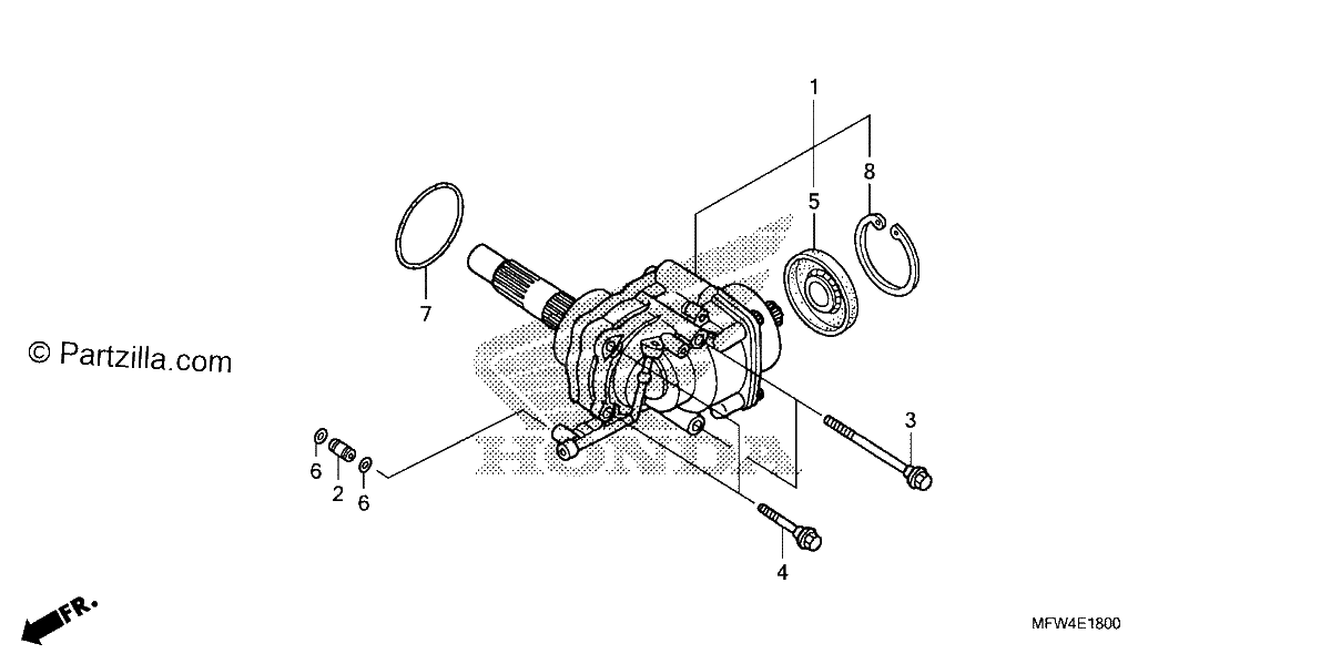 Diagrama de SIDE GEAR CASE