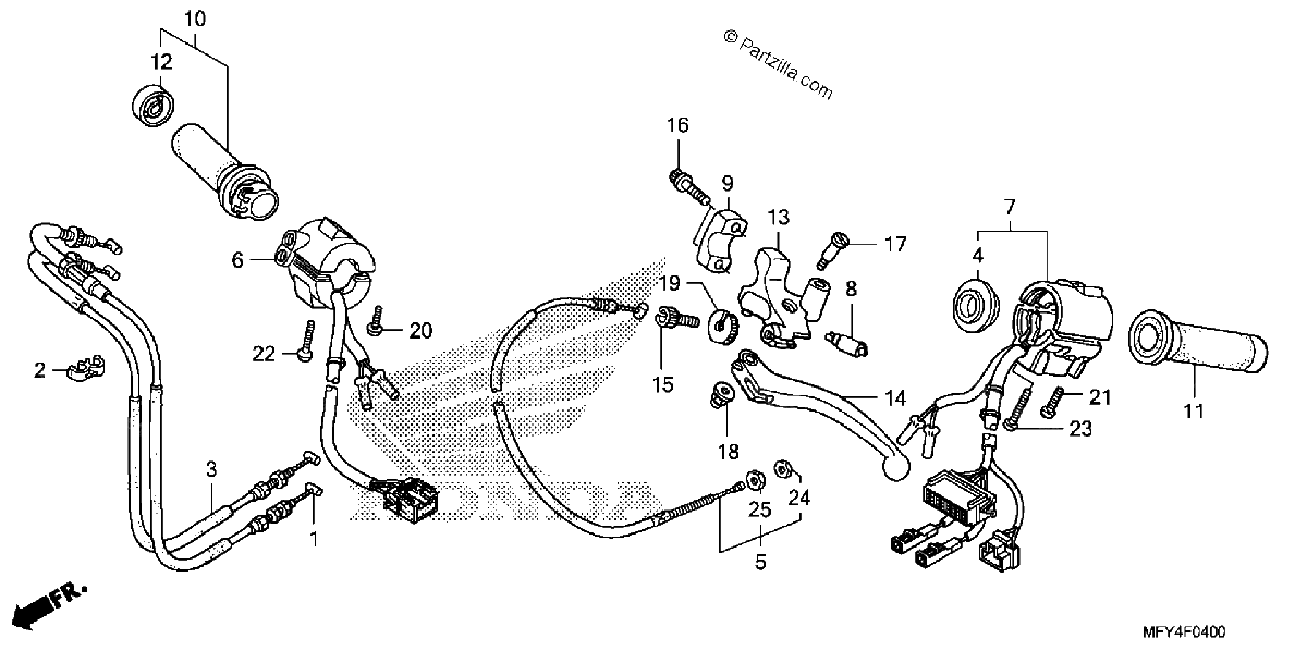 Diagrama de HANDLE LEVER SWITCH CABLE