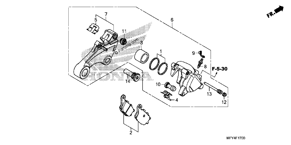 Diagrama de REAR BRAKE CALIPER