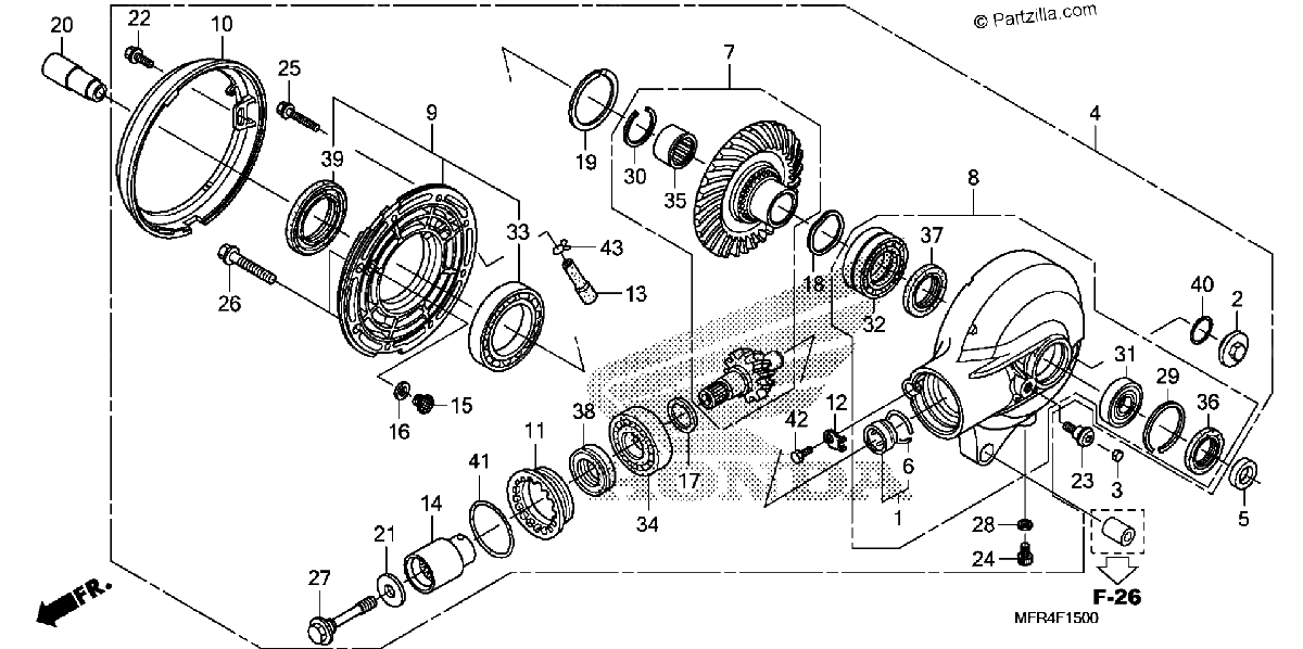 Diagrama de FINAL DRIVEN GEAR