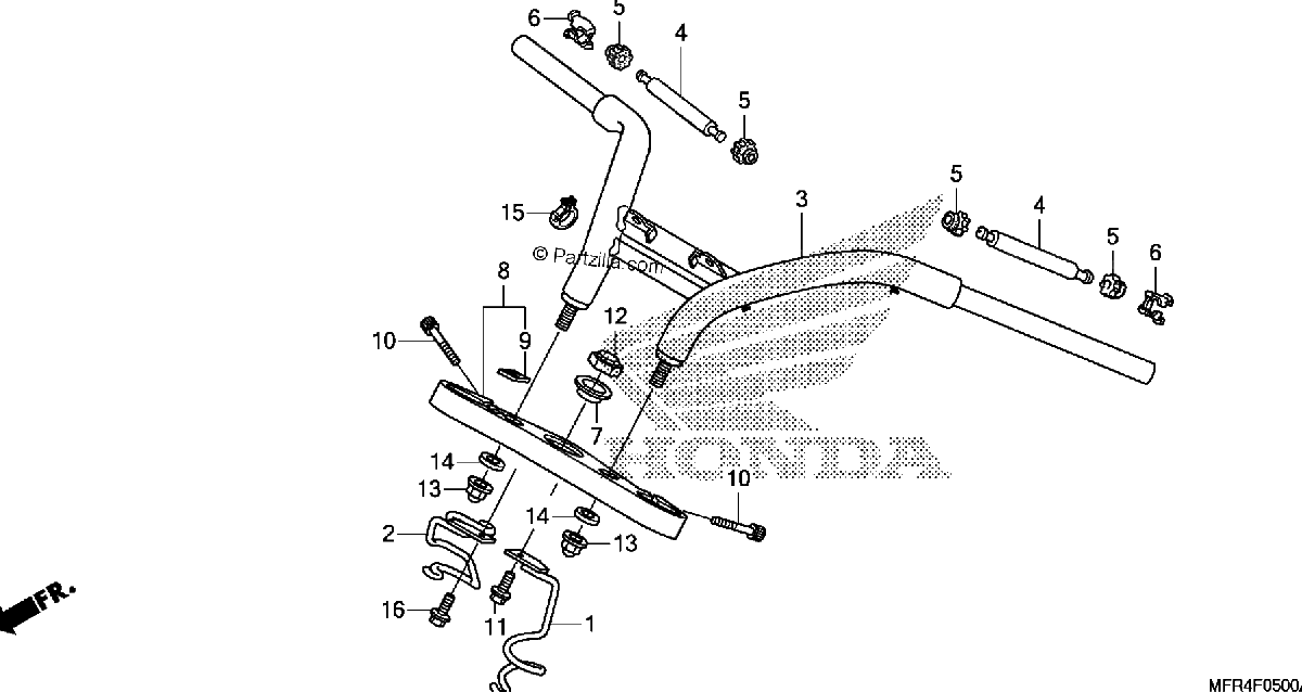 Diagrama de HANDLEBAR TOP BRIDGE