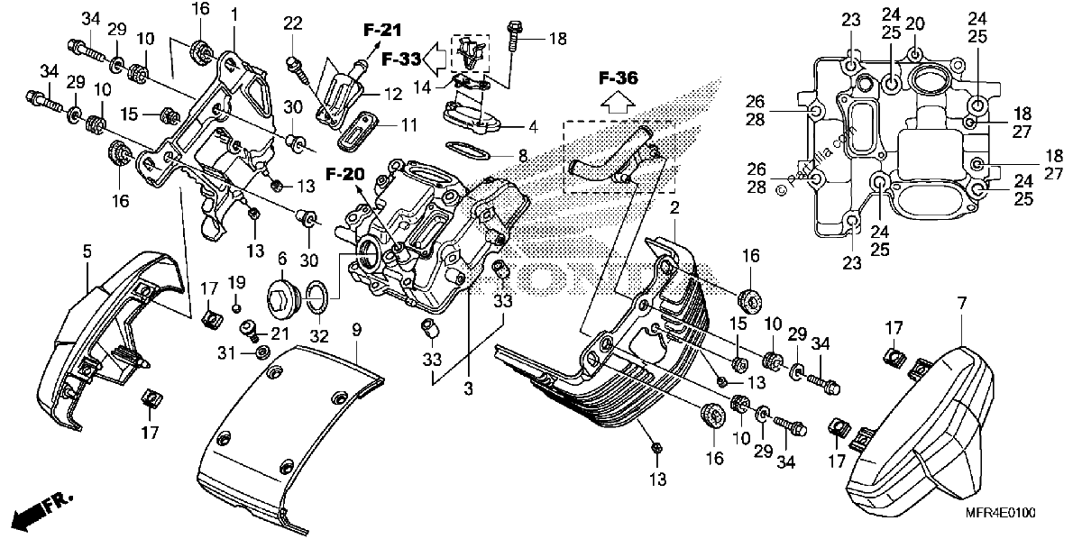 Diagrama de FRONT CYLINDER HEAD COVER