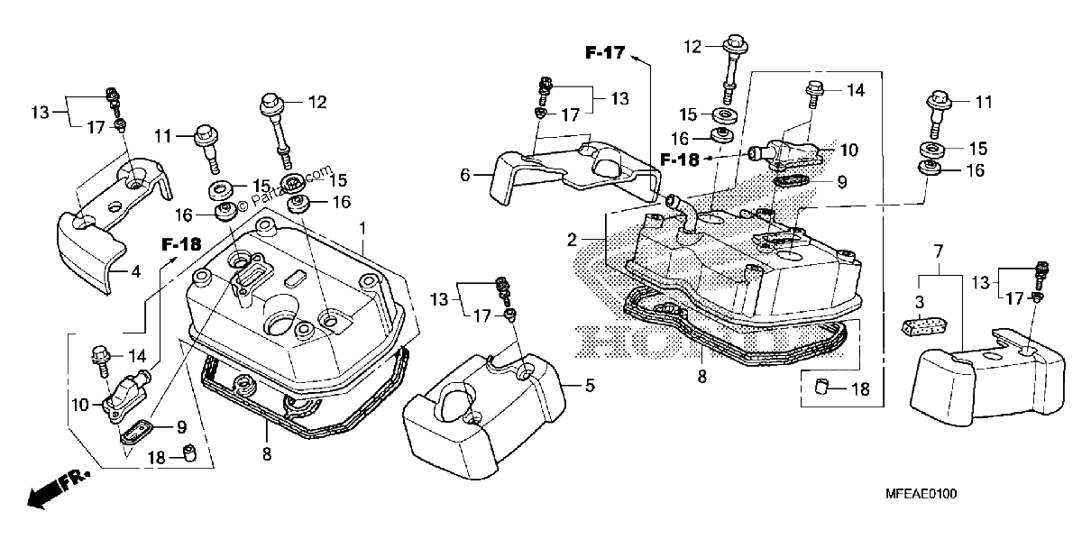 Diagrama de CYLINDER HEAD COVER