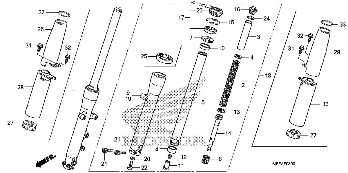 Diagrama de FRONT FORK