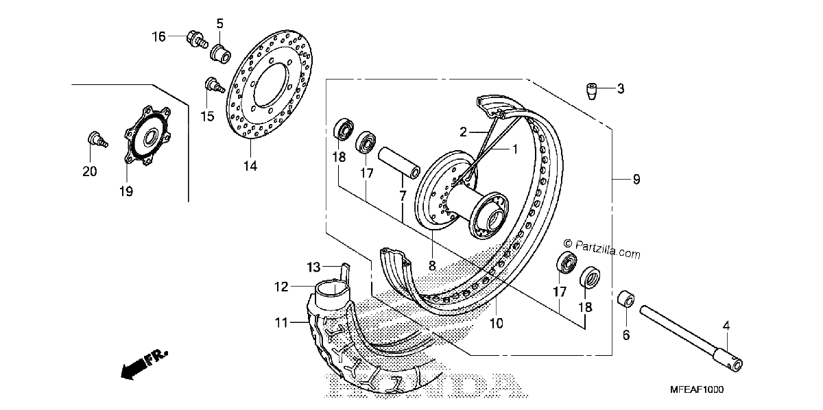 Diagrama de FRONT WHEEL