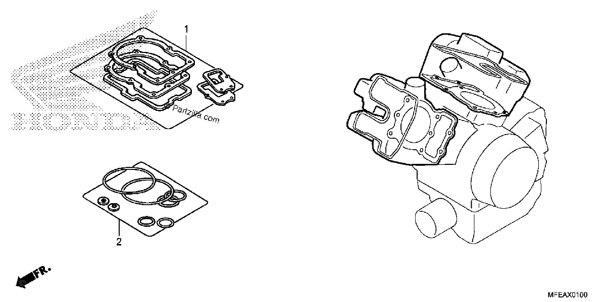 Diagrama de GASKET KIT A