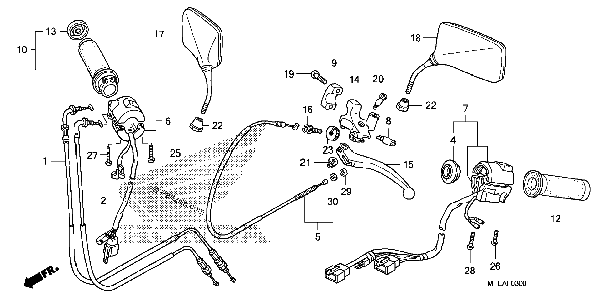 Diagrama de HANDLE LEVER SWITCH CABLE
