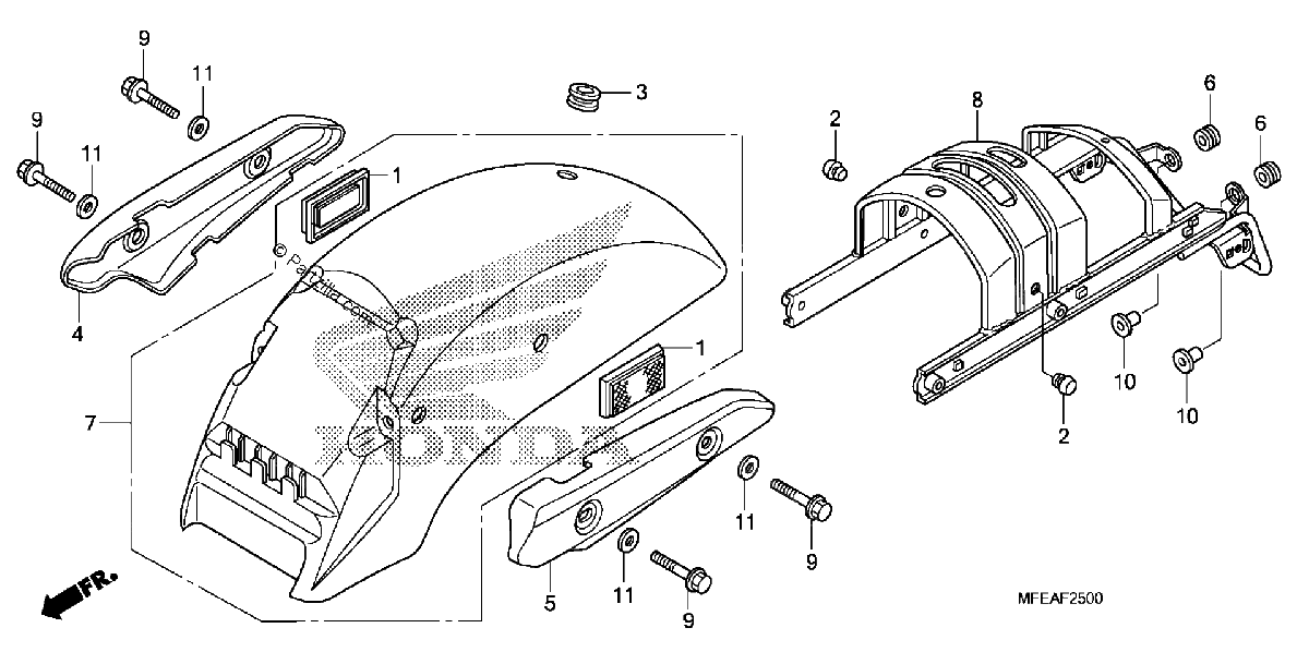 Diagrama de REAR FENDER