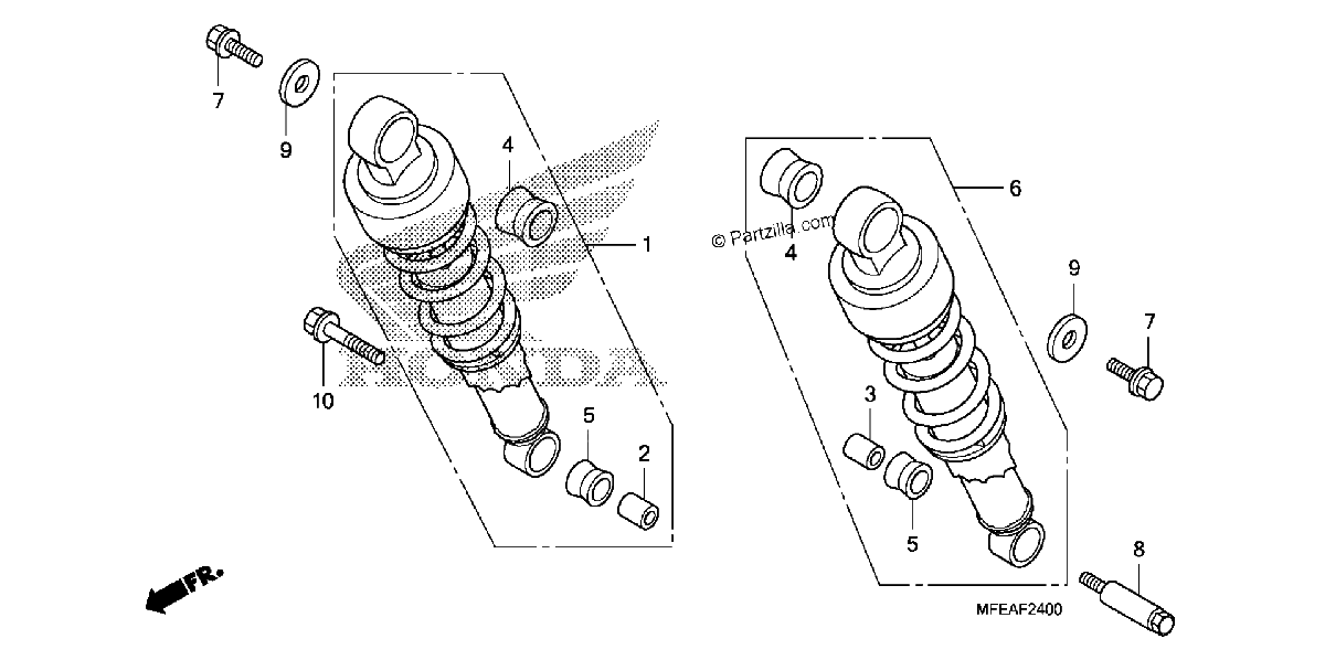 Diagrama de REAR SHOCK ABSORBER