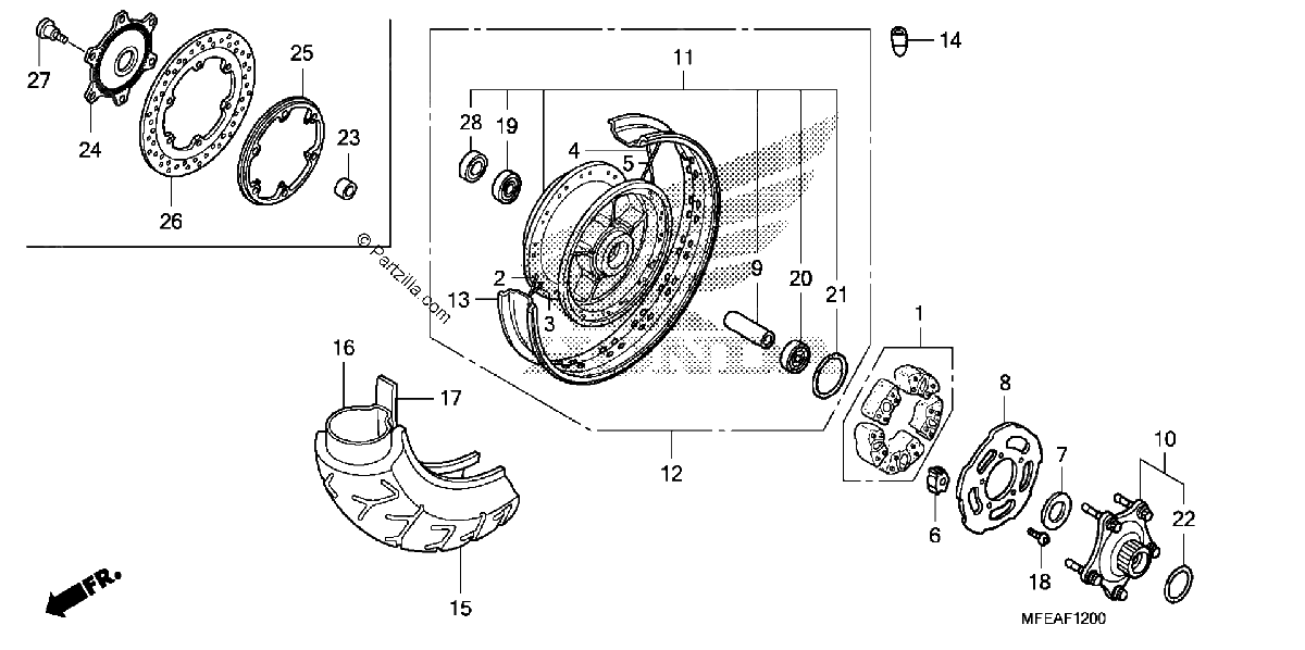 Diagrama de REAR WHEEL