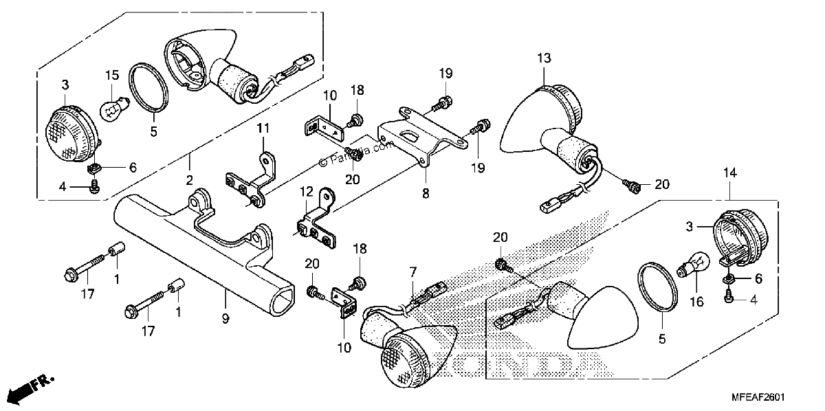 Diagrama de TURN SIGNAL VT750C2B
