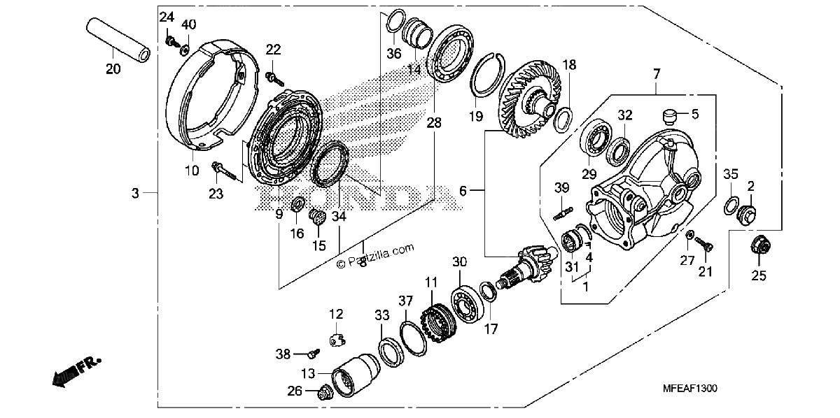 Diagrama de FINAL DRIVEN GEAR