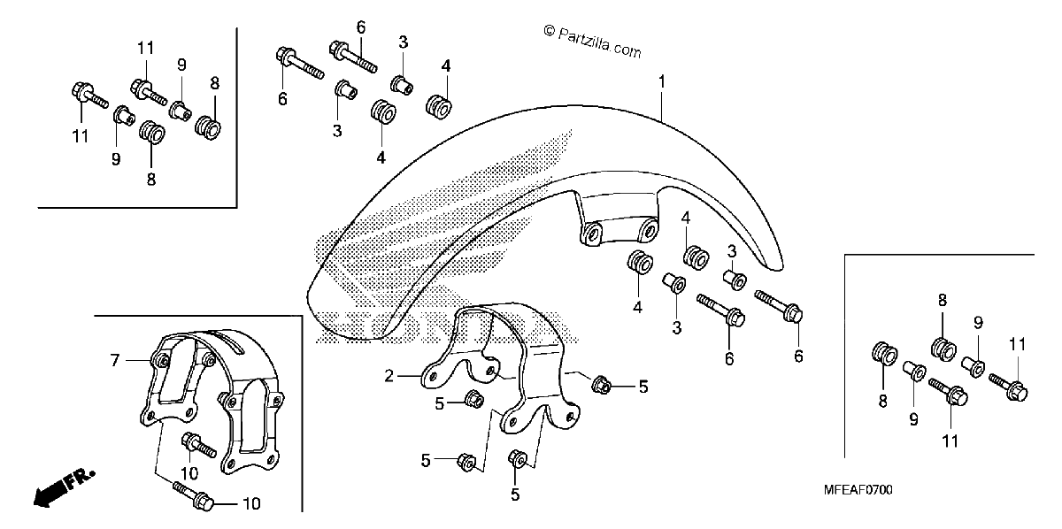 Diagrama de FRONT FENDER