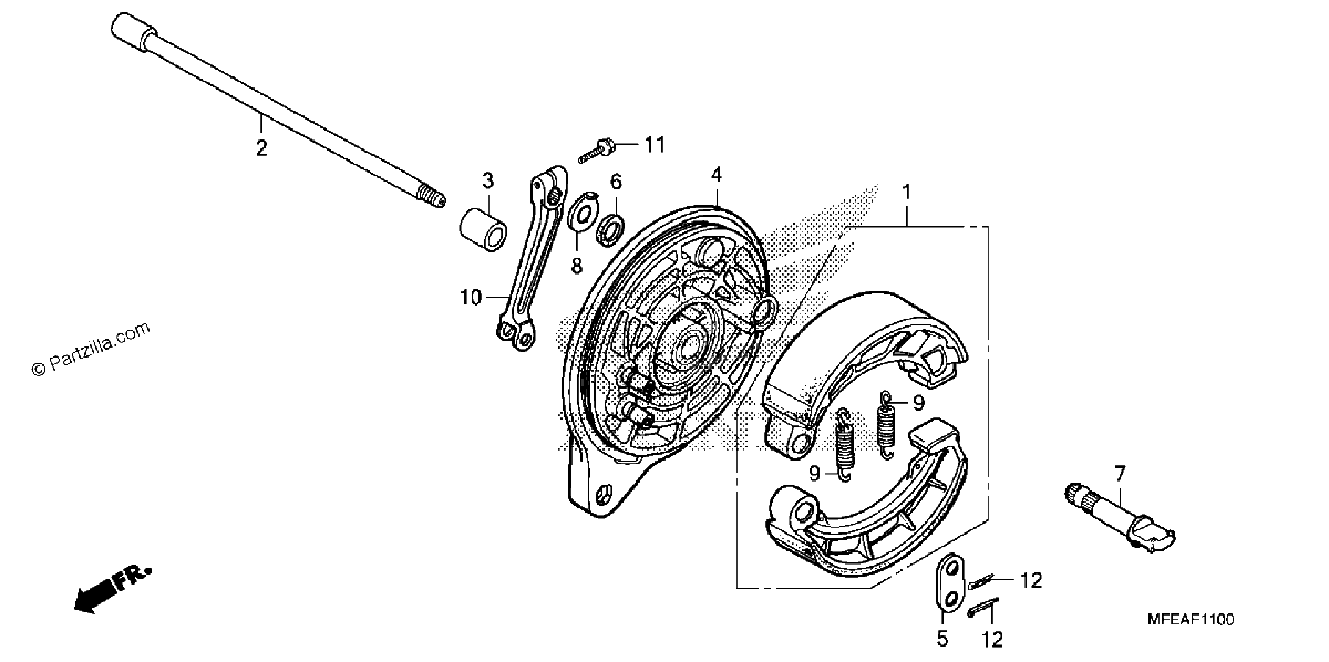 Diagrama de REAR BRAKE PANEL