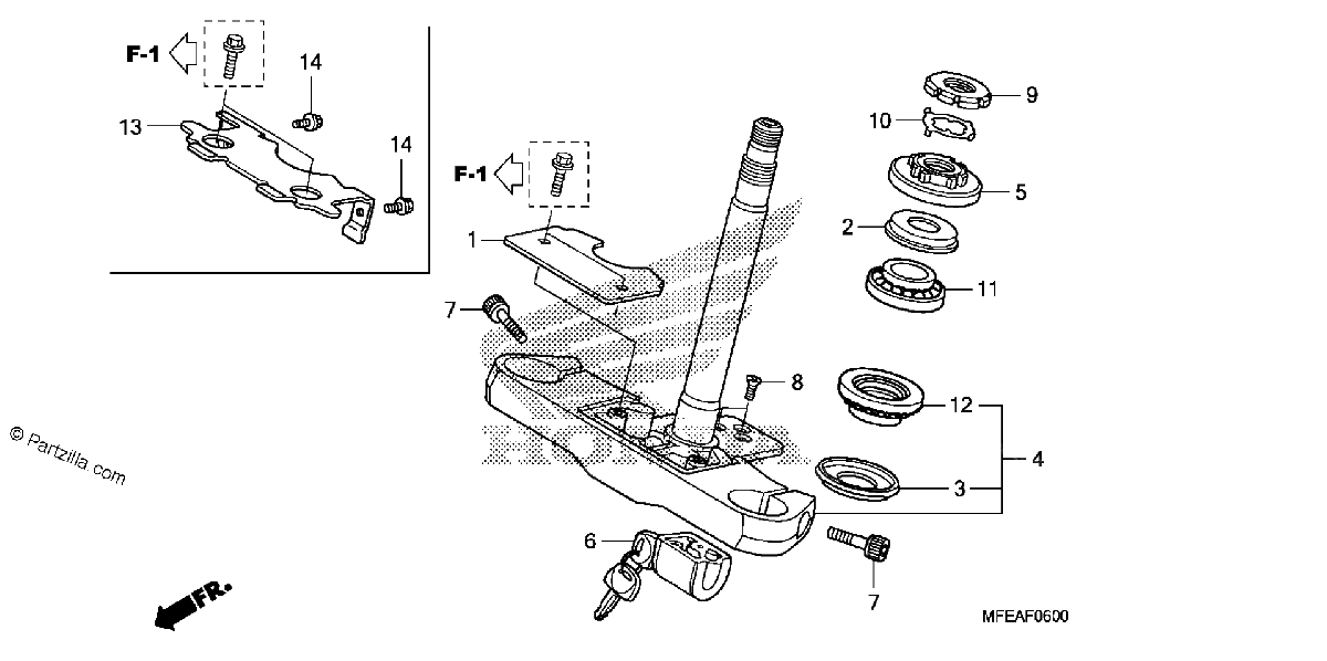Diagrama de STEERING STEM