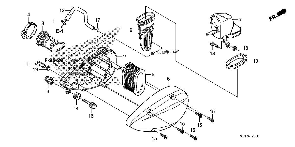 Diagrama de AIR CLEANER