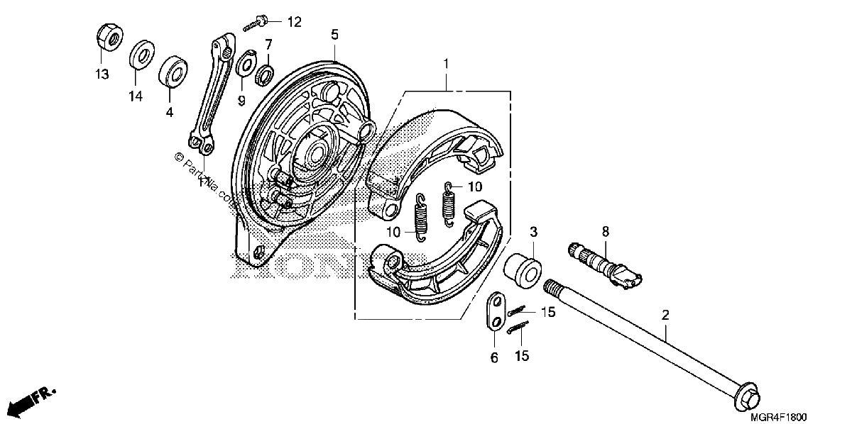 Diagrama de REAR BRAKE PANEL