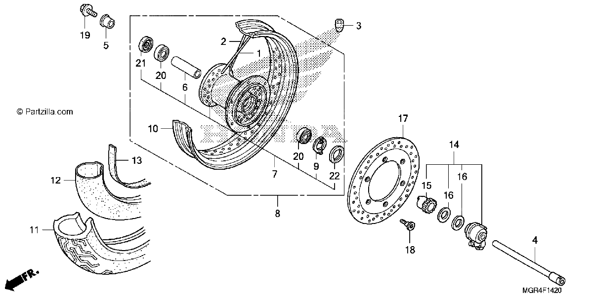 Diagrama de FRONT WHEEL