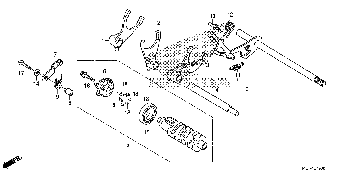 Diagrama de GEARSHIFT DRUM