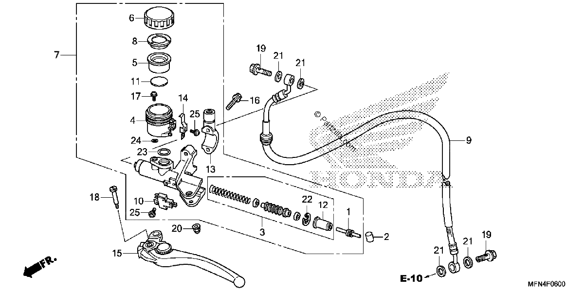 Diagrama de CLUTCH MASTER CYLINDER