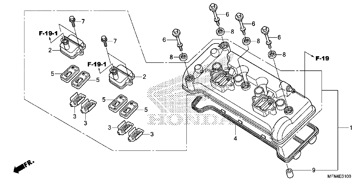 Diagrama de CYLINDER HEAD COVER
