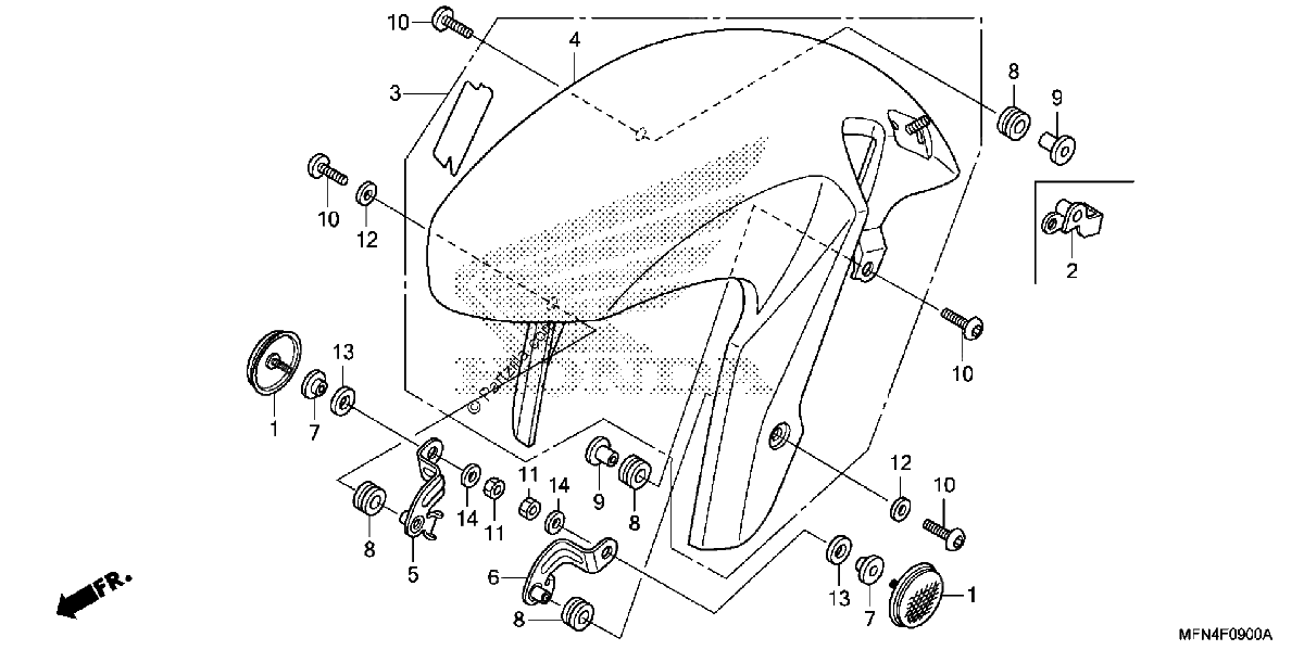 Diagrama de FRONT FENDER