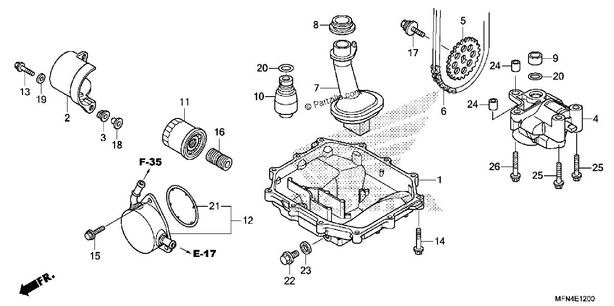 Diagrama de OIL PAN OIL PUMP