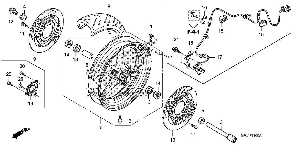 Diagrama de FRONT WHEEL
