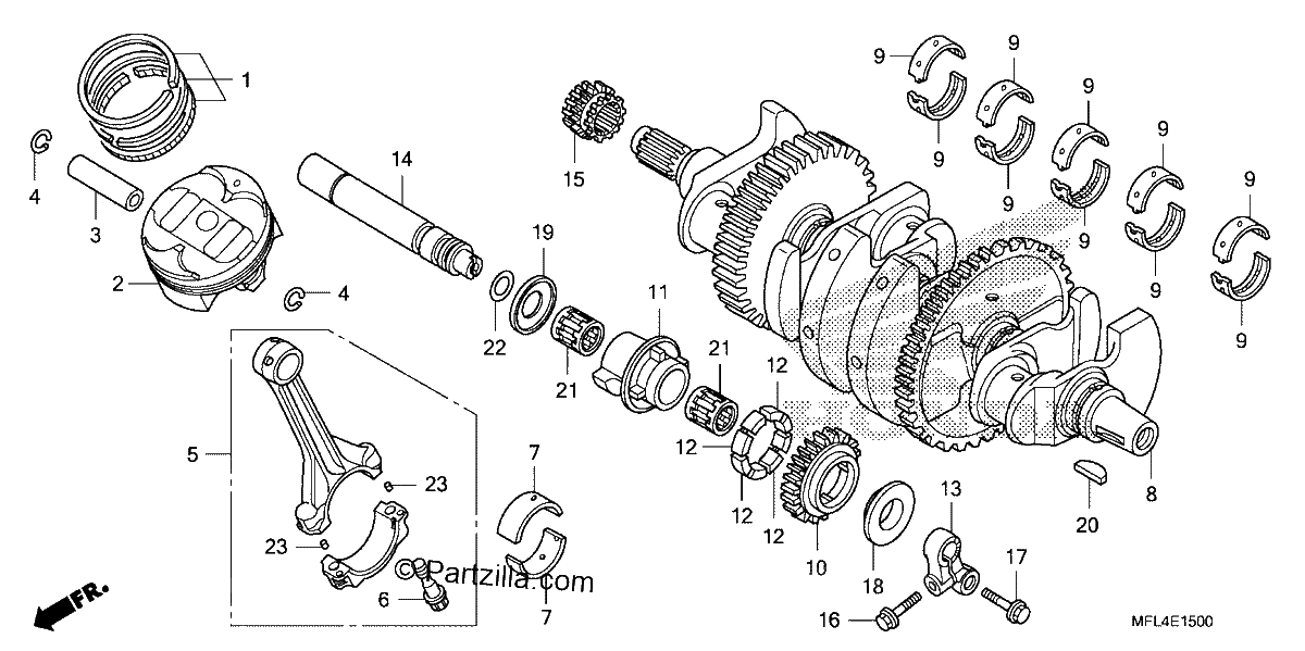 Diagrama de CRANKSHAFT PISTON