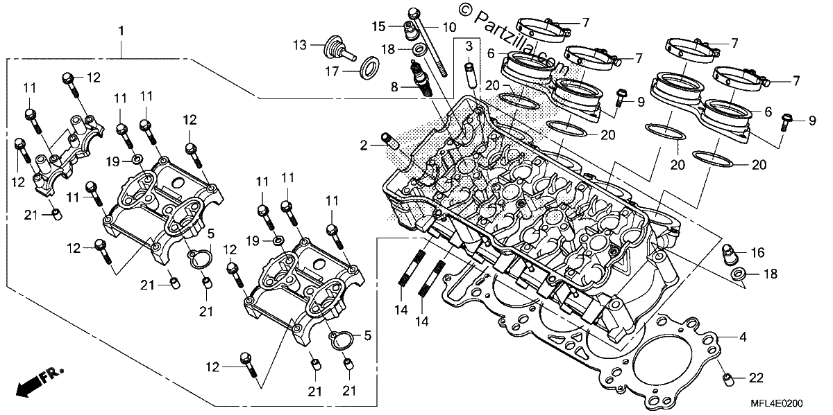 Diagrama de CYLINDER HEAD