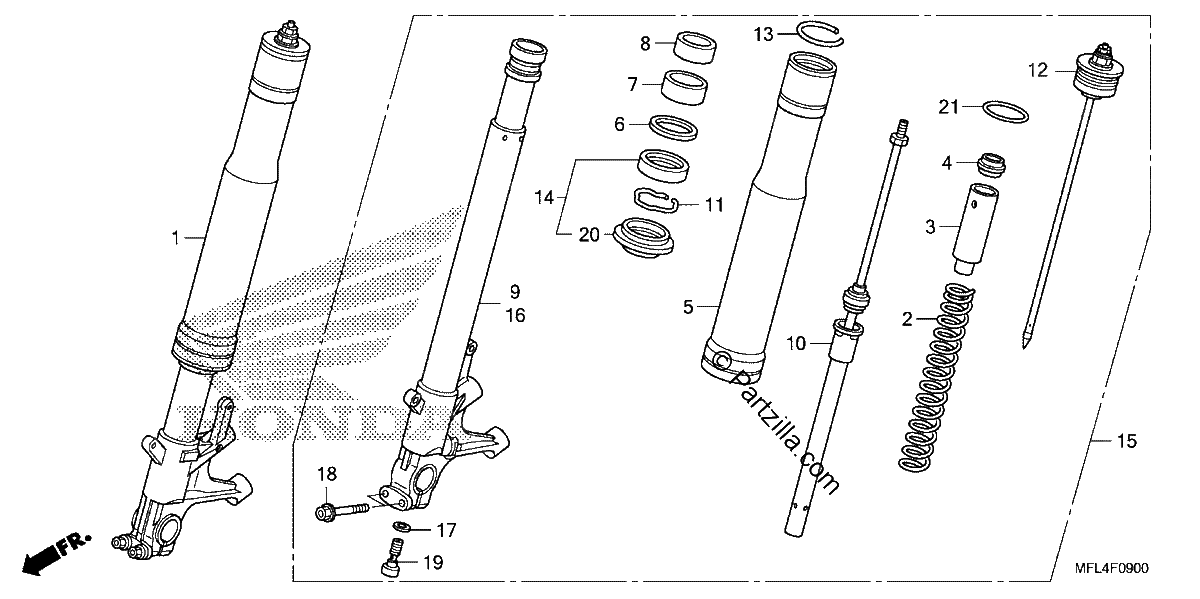 Diagrama de FRONT FORK