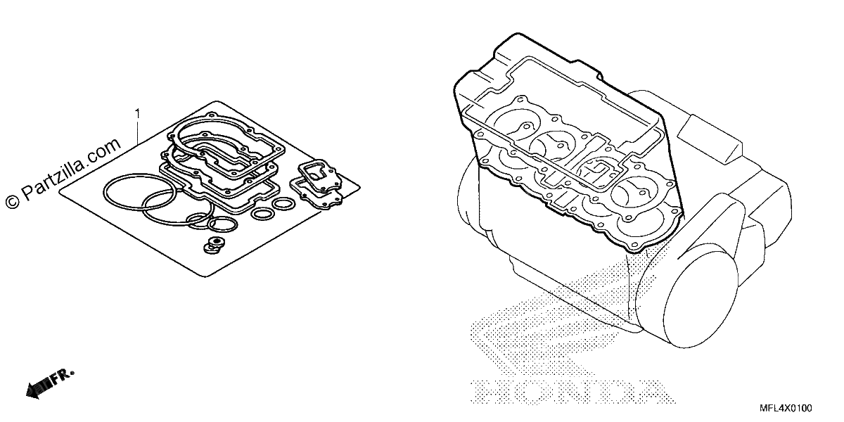 Diagrama de GASKET KIT A