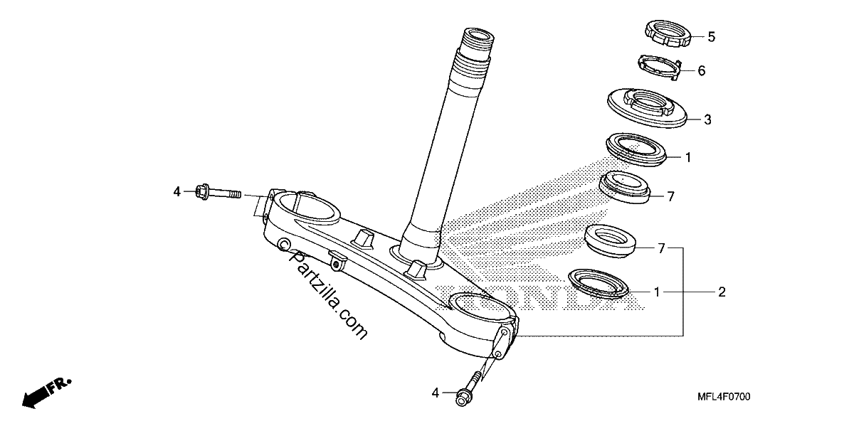Diagrama de STEERING STEM