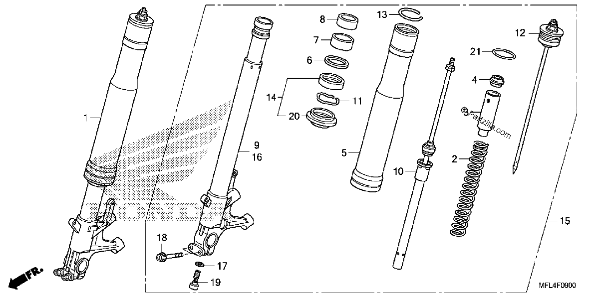 Diagrama de FRONT FORK