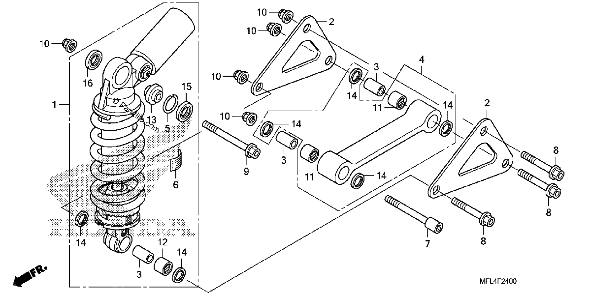 Diagrama de REAR SHOCK ABSORBER
