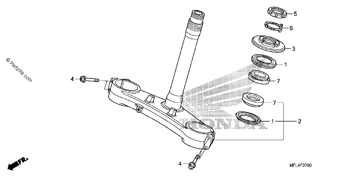Diagrama de STEERING STEM