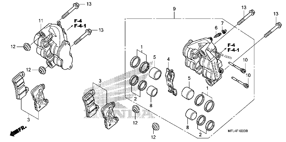 Diagrama de FRONT BRAKE CALIPER