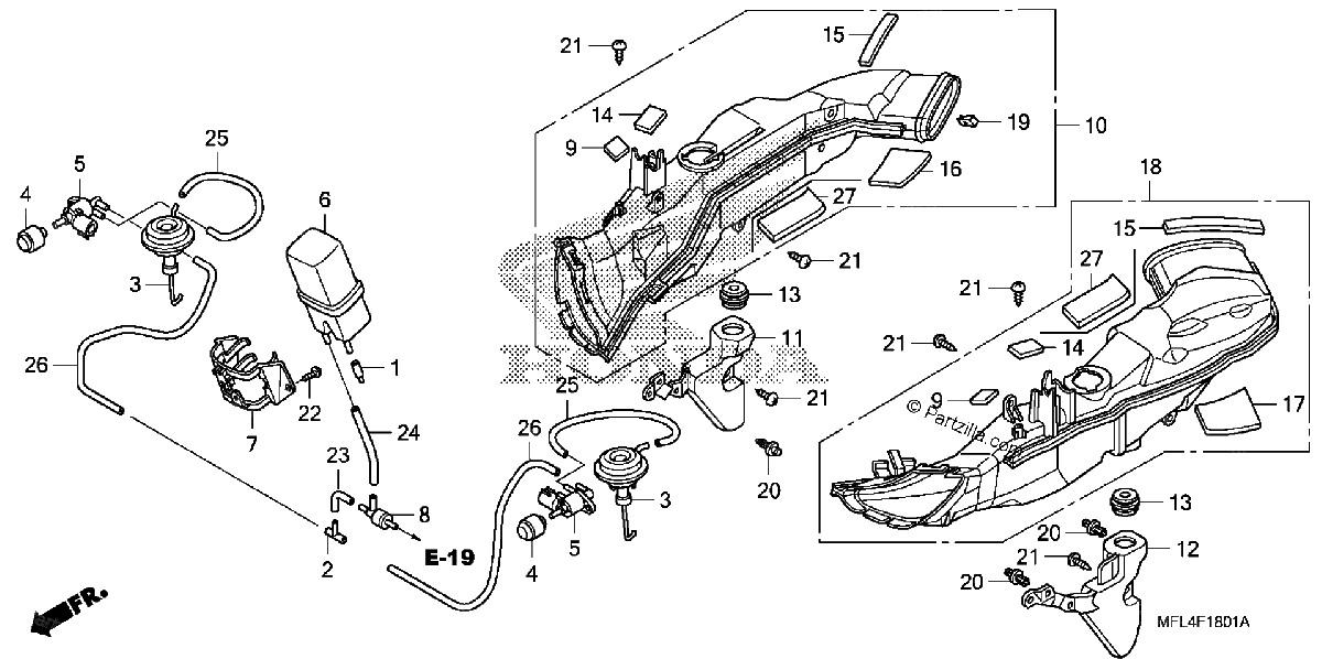 Diagrama de AIR INTAKE DUCT SOLENOID VALVE